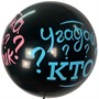 Шар 24"/61см Шар BLACK  Угадай кто? в наборе с розовым конфетти 6076108 - фото 62761928