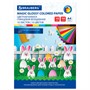 Бумага цвет. 10 л. 10 цв. А4 мелованная ВОЛШЕБНАЯ BRAUBERG, 200х275мм Зайцы 129926 - фото 62762005