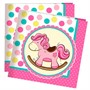 Салфетки Лошадка Малышка розовая 33см X 33см 20шт 6046699 - фото 62762008