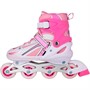 Ролики Dvizhok р. 38-41 раздвиж. PVC, 1 колесо со светом,розовый 141V-205 - фото 62764702