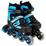 Ролики Dvizhok р. 30-33 раздвиж. PVC, 1 колесо со светом,черно-синий 141V-215 - фото 62764721