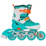 Ролики Dvizhok р. 30-33 раздвиж. PVC, 1 колесо со светом,бирюзовый 141V-361 - фото 62764737