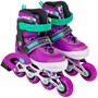 Ролики Dvizhok р. 30-33 раздвиж. PVC, 1 колесо со светом,фиолетовый 141V-367 - фото 62764741