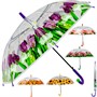 Зонт 50см 150P28/141V-251 прозрачный с цветами цв.асс. - фото 62764906