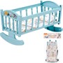 Кроватка-качалка сб. для кукол №4 дымчато-голубая 24033 - фото 62767443