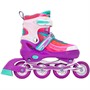 Ролики Dvizhok р. M 34-37 раздвиж., свет 1 колеса, бело-фиолетовый 141V-669-5 - фото 62768062