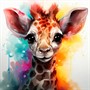 Набор для творчества Роспись по холсту с красками 30х30 см "Малыши-животные" Красочный жираф Х-0645 - фото 62768572