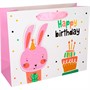 Пакет 24,5х9,5х19,5см Happy birthday Заяц с подарком 141V-850 - фото 62770764