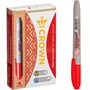 Маркер красный перманентный Crown "Multi Marker Super Slim" пулевидный, 1мм P-505F - фото 62771539