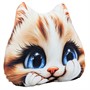 Подушка декоративная мордочка Котик 30 см МТГ01104 Levatoys в пак. - фото 62773959
