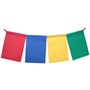 Флажки на шнуре 2,5м 12шт прямоугольные 12*16 ИИ03 - фото 62775538