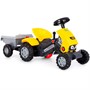 Каталка трактор с педалями "Turbo-2" (жёлтая) с полуприцепом 89342 П-Е /1/ - фото 62778412