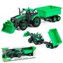 Трактор "Прогресс" с прицепом и ковшом инерционный зелёный в коробке 91840 П-Е /8/ - фото 62779213