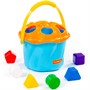 Логическая игрушка "Ведро Сюрприз" 6 элементов голубой в сеточке 93486 П-Е /12/ - фото 62779243