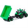 Трактор "Прогресс" с прицепом инерционный зелёный в лотке 94186 П-Е - фото 62780024