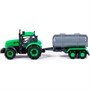 Трактор Прогресс с прицепом-цистерной инерционный зелёный в лотке 94636 П-Е - фото 62780036