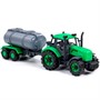 Трактор Прогресс с прицепом-цистерной инерционный зелёный в лотке 94636 П-Е - фото 62780038