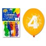 Набор шаров с рис. Цифра "4" 30 см 5шт/уп. 1111-0810  /цена за упак/ - фото 62784746