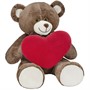 Медведь Виктор 35 см со средним красн. сердцем 0878535S-47 - фото 62785238