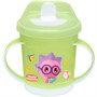 Поильник с ручками и декором МАЛЫШАРИКИ И ЗАЩИТНОЙ КРЫШКОЙ 320мл Салатовый 431337110. - фото 62786043