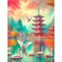 Набор для творчества Алмазная мозаика 30х40см Азиатский храм НД-0888 - фото 62786302