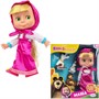 Кукла Карапуз 83033AN23 Маша 25см, озвуч, с 3 друзьями, м/ф Маша и Медведь - фото 62789541