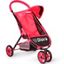 Коляска для куклы 8024-0325 Микси Багги Бум красный трехколесная - фото 62793713