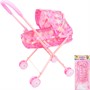 Коляска д/куклы Miss Kapriz MK336-4A Сердечки на розовом в пак. - фото 62794872