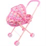 Коляска д/куклы Miss Kapriz MK336-4A Сердечки на розовом в пак. - фото 62794876