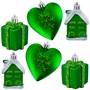 Елочный набор Шары зеленый 4-5-6 см 23шт. в кор. E-48606GN - фото 62795262