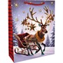 Пакет новогодний Олень 26*32*10 см 141V-1005 - фото 62796178