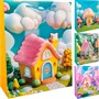 Пакет 26*32*10 см Домики 141V-1028 - фото 62796189
