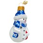 Елочное украшение Снеговик с метлой голубой h-9см ФУ-407/4 - фото 62799203
