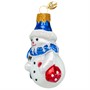 Елочное украшение Снеговик с метлой голубой h-9см ФУ-407/4 - фото 62799204