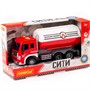 Автомобиль  с цистерной Сити инерц. свет, звук красный в коробке 86372 П-Е /8/ - фото 62799781