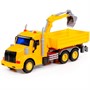 Автомобиль Профи бортовой с ковшом инерционный со светом и звуком жёлтый 96111 П-Е - фото 62799843