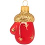 Елочное украшение Варежка красный h-6 см ФУ-172/1 - фото 62800463