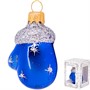 Елочное украшение Варежка синий h-6 см ФУ-172/2 - фото 62800514