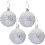 Ел.набор Шары белый, серебро 6см 16 шт FG250327385C - фото 62800870