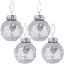 Ел.набор Шары белый, серебро 6см 16 шт FG250327385C - фото 62800871
