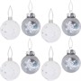 Ел.набор Шары белый, серебро 6см 16 шт FG250327385C - фото 62800872