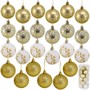 Ел.набор Шары бело-золотой 24 шт 5см FG250327349C - фото 62800883
