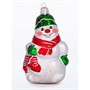 Елочное украшение Снеговик с коньками 82мм С1844 - фото 62800933