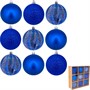 Елочный набор Шары синий 8см, 9шт FG240519133Q - фото 62801394