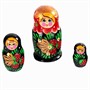 Деревянная матрешка 3в1 расписная 10см Р-45/753 - фото 62804818