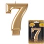 Свеча-цифра "7" Золотая 8 см 1502-2840 - фото 62806947