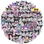 Наклейки Лазерные (голография) Sanrio Kuromi и друзья 10*24 см, микс 15 листов 75813 - фото 62807749