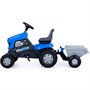 Каталка трактор с педалями Turbo синяя с полуприцепом 84637 П-Е /1/ - фото 62813074