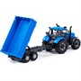 Трактор "Прогресс" с бортовым прицепом инерционный синий в коробке 91253 П-Е /8/ - фото 62813274