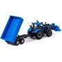 Трактор Прогресс с бортовым прицепом и ковшом инерционный синий (в коробке) 91819 П-Е /8/ - фото 62813381